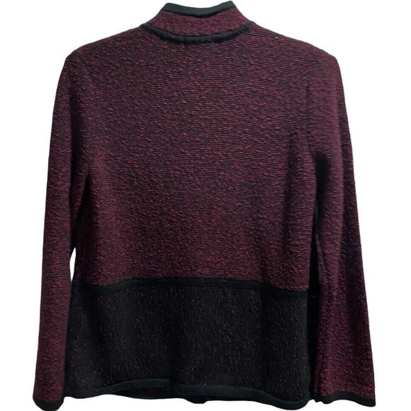 Karl Lagerfeld Paris Ongoing Mulled Wine Sweater Cardigan L8WS0713 Size Large - Picture 5 of 12